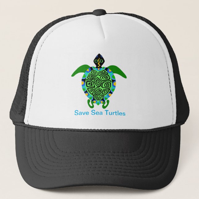 Wildlife - Save Sea TURTLES - Animal activist - Trucker Hat (Front)