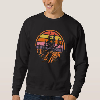 Wildlife Trees Outdoors Nature Hiking Hiker Retro Sweatshirt