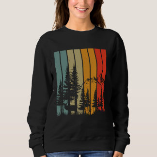 Wildlife Trees Outdoors Nature Retro Forest lover Sweatshirt