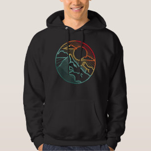 Wildlife Trees Outdoors Nature Retro Hiking Campin Hoodie
