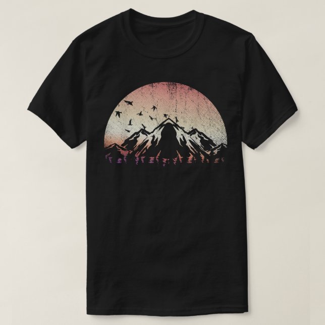 Wildlife Trees Outdoors Nature Sunset Forest Mount T-Shirt (Design Front)