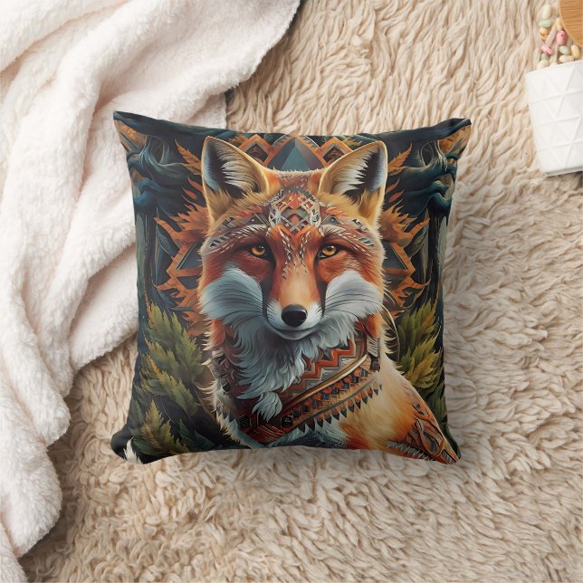 Wildlife Tribal Fox Cushion (Blanket)