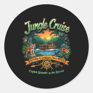 Wildlife Vbs 2025 Park Cruise Trip Vintage Jungle Classic Round Sticker