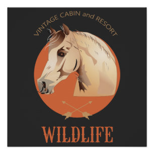 Wildlife Vintage Cabin and Resort Horse Head Sign