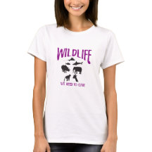 Wildlife We need to care Animal Silhouettes Tshirt