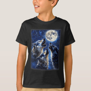 Wildlife Wolves Lovers Wolf Howling At The Moon Me T-Shirt