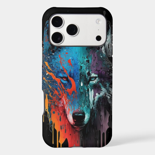Wildlife Wolves  Wolf Head Animal Art  (Back)