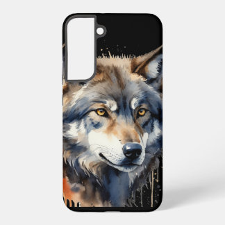 Wildlife Wolves  Wolf Head Animal Art  Samsung Galaxy Case