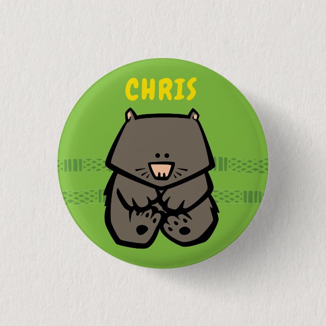 Wildlife Wombat Badge (Front)