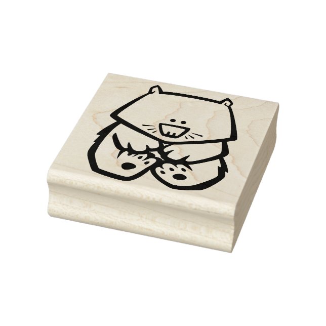 Wildlife Wombat Wood Art Stamp (Stamp)