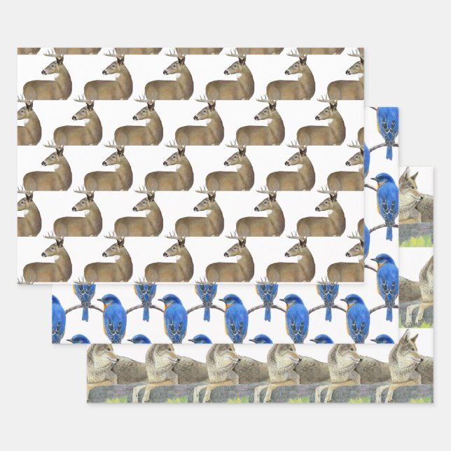 Wildlife Wrapping Paper Sheet (Set)