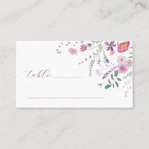 Wildlowers Flat Place Card