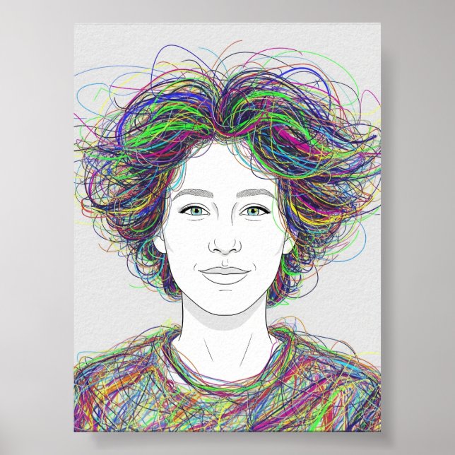 Wildly Colourful Art Poster (Front)