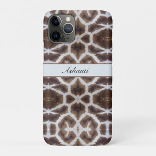 Wildly Elegant Personalised Safari Giraffe Print iPhone 11 Pro Case