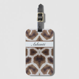 Wildly Elegant   Personalised Safari Giraffe Print Luggage Tag