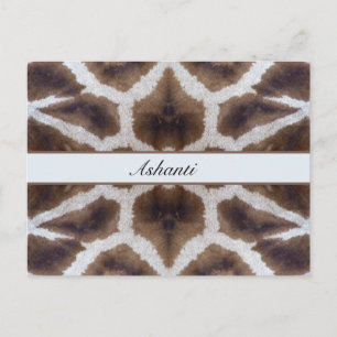 Wildly Elegant   Personalised Safari Giraffe Print Postcard