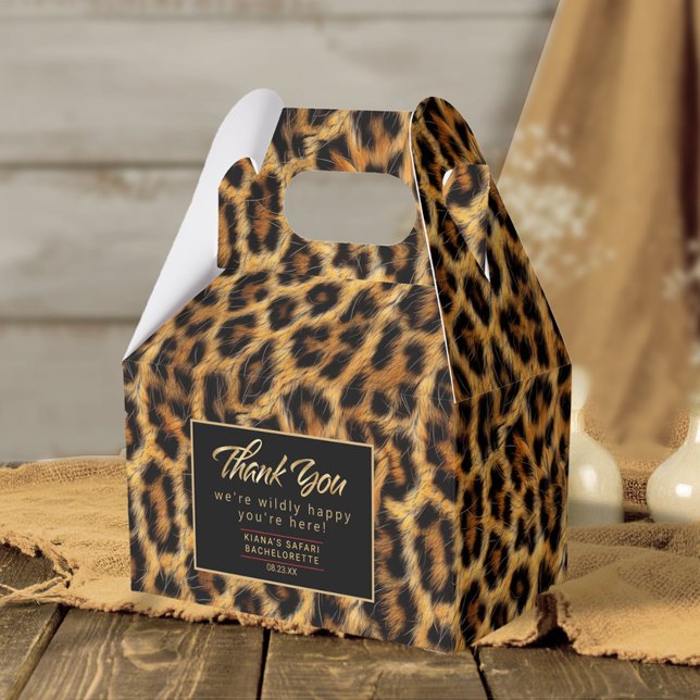 Wildly Happy Bachelorette Thank You Leopard ID1153 Favour Box (Creator Uploaded)
