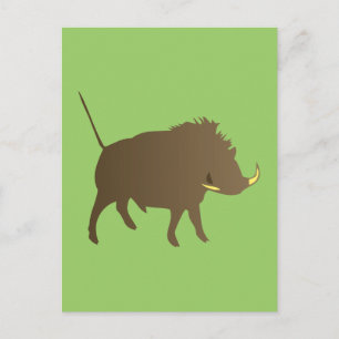 Wildschwein wild boar postcard