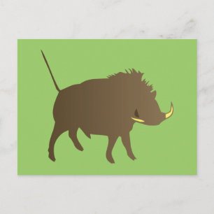 Wildschwein wild boar postcard