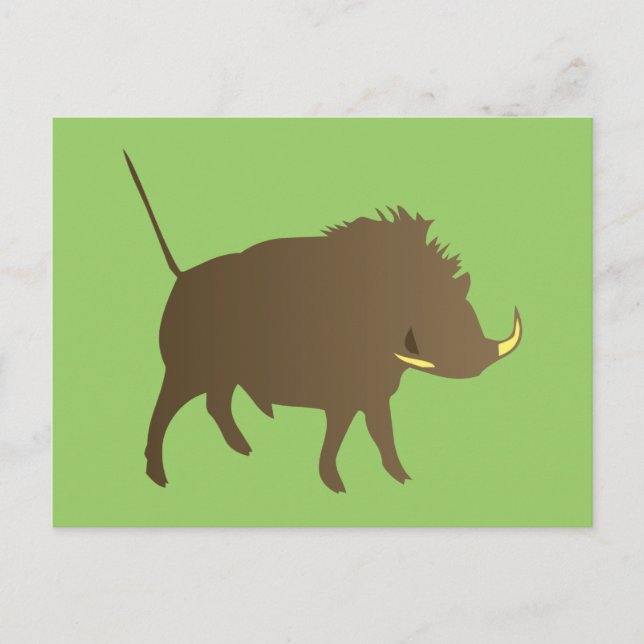 Wildschwein wild boar postcard (Front)