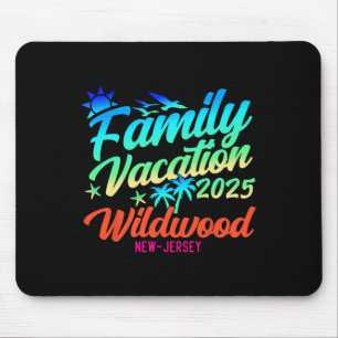 Wildwood Beach New Jersey Family Vacation Matching Mouse Mat