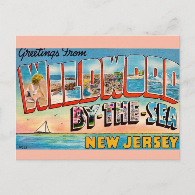 Wildwood by the Sea Greetings  Postcard (Front)