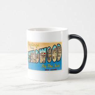Wildwood by the Sea New Jersey NJ Vintage Postcard Magic Mug