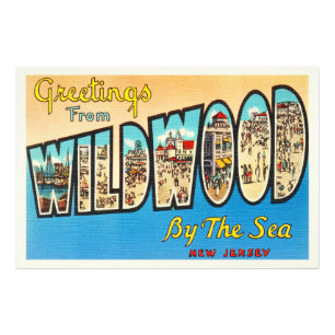 Wildwood by the Sea New Jersey NJ Vintage Postcard Photo Print