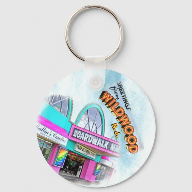 Wildwood, New Jersey Boardwalk Key Ring (Front)