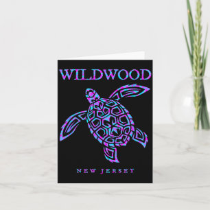 Wildwood New Jersey Sea Turtle Beach Vacation Men  Card