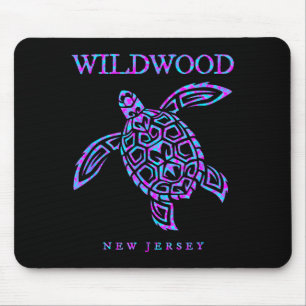 Wildwood New Jersey Sea Turtle Beach Vacation Men Mouse Mat