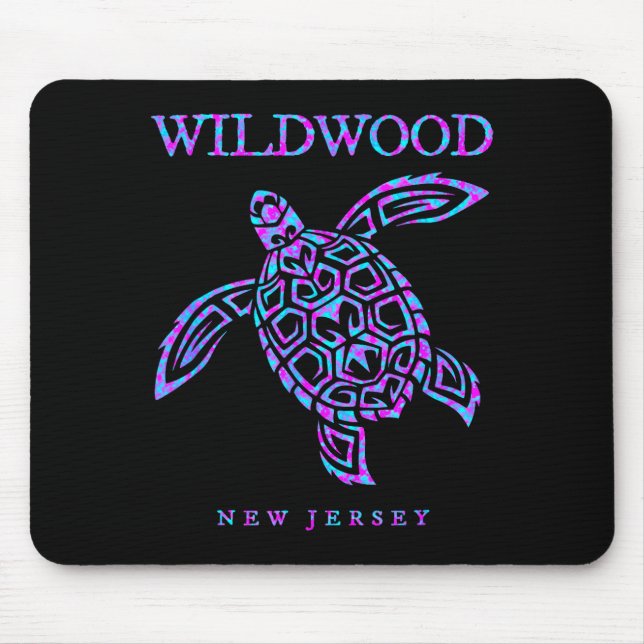 Wildwood New Jersey Sea Turtle Beach Vacation Men  Mouse Mat (Front)