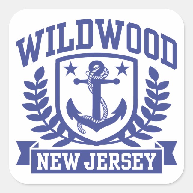 Wildwood New Jersey Square Sticker (Front)