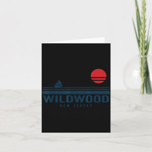 Wildwood New Jersey Sunset Sailboat Sunrise Summer Card