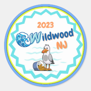 Wildwood NJ 2023 sticker seagull