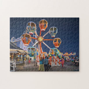Wildwood NJ – Balloon Race Ride at Night Jigsaw Puzzle
