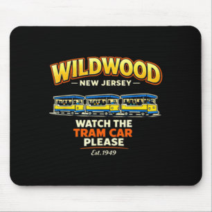 Wildwood NJ Tram Car Boardwalk Retro New Jersey Mouse Mat