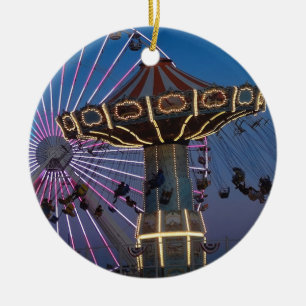 Wildwood NJ – Wave Swing Ride Ceramic Tree Decoration