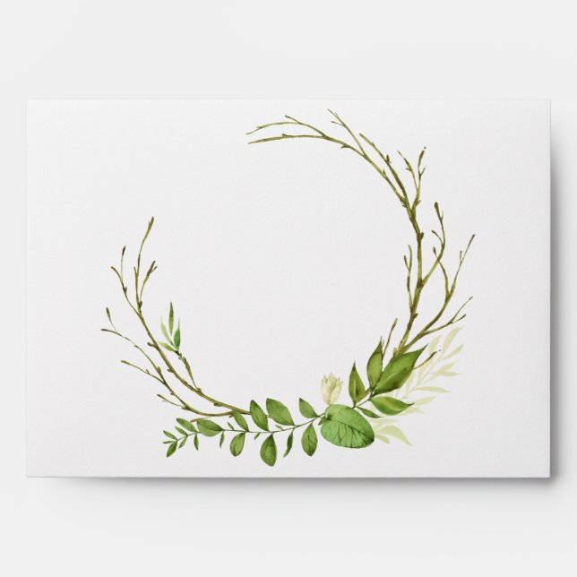 Wildwoods Botanicals Wedding Invitation Envelopes (Front)