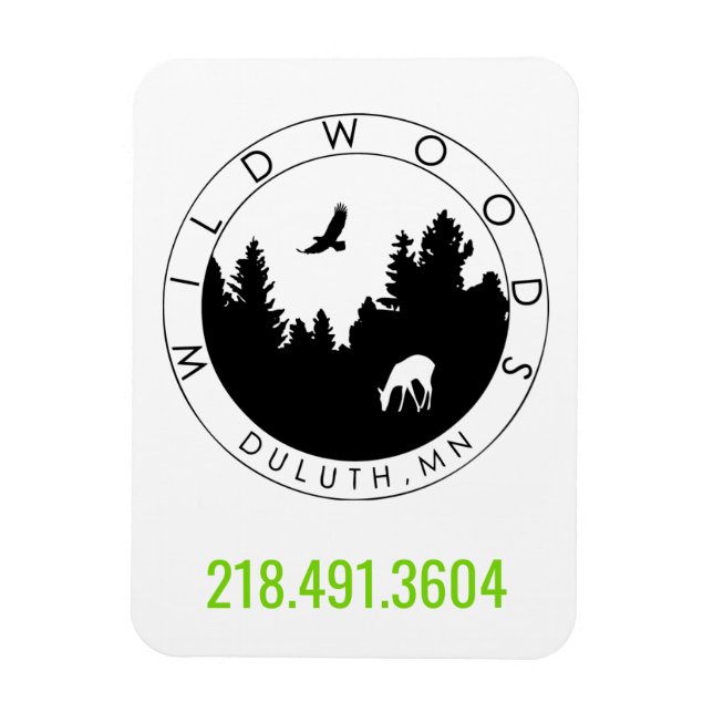 Wildwoods Logo Magnet with Phone Number (Vertical)