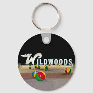 Wildwoods Sign in Wildwood New Jersey Key Ring