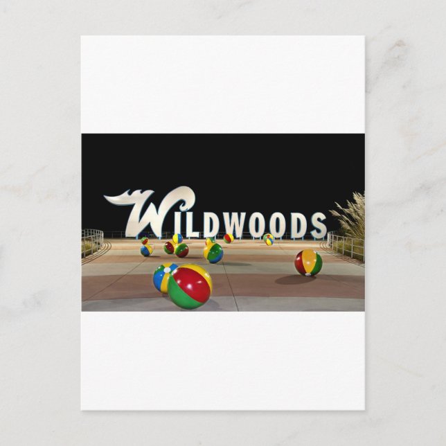Wildwoods Sign in Wildwood New Jersey Postcard (Front)