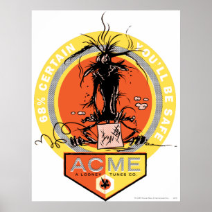 Wile E Coyote Acme - 68% Certain You'll Be Safe Poster