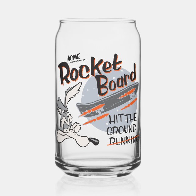 WILE E. COYOTE™ ACME Rocket Board Can Glass (Front)