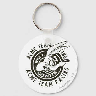 Wile E. Coyote Acme Team Racing B/W Key Ring