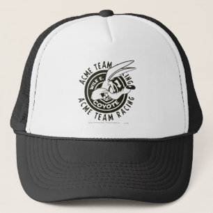 Wile E. Coyote Acme Team Racing B/W Trucker Hat