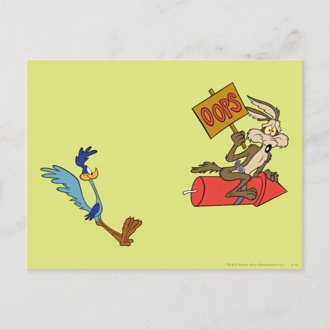 WILE E. COYOTE™ and ROAD RUNNER™ ACME Rocket Postcard (Front)