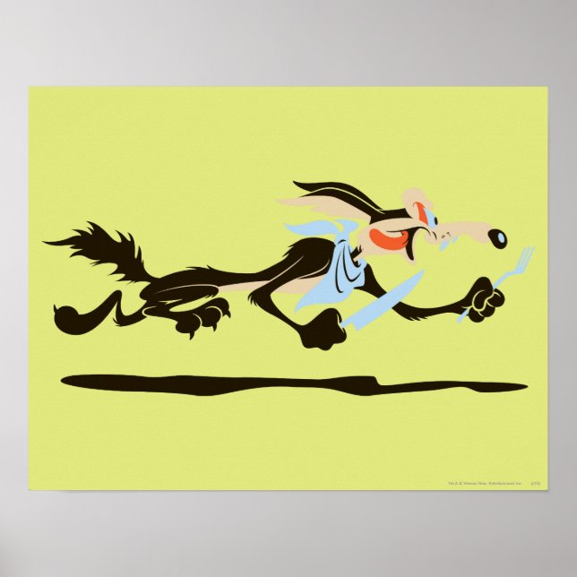 WILE E. COYOTE™ Chasing dinner Poster (Front)