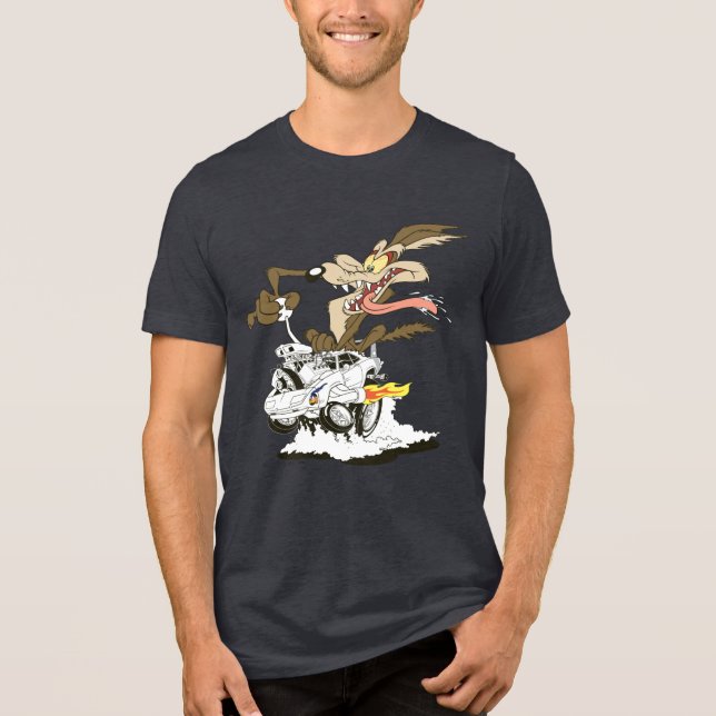WILE E. COYOTE™ Crazy Driver Tri-Blend Shirt (Front)