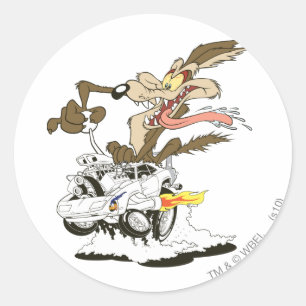 WILE E. COYOTE™ Crazy Glance Classic Round Sticker